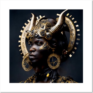 Afro Futuristic Zodiac-Taurus Posters and Art